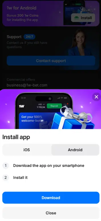 1win app download apk