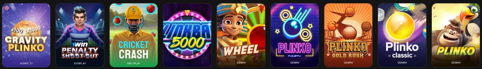 How to play plinko on 1win